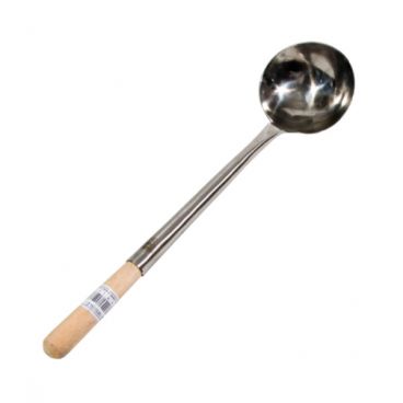 Town 34973 Small 6 Oz. Machine Made Stainless Steel Wok Ladle With Wood Handle