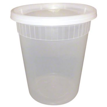 TP-TD40032 Clear Plastic Soup Container Combo 32 oz.