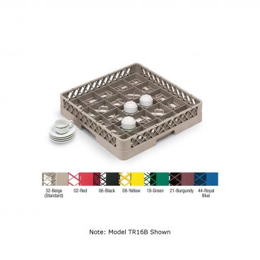 Vollrath TR16BBB Beige 25 Compartment Traex Full Size Cup Rack With 3 Extenders