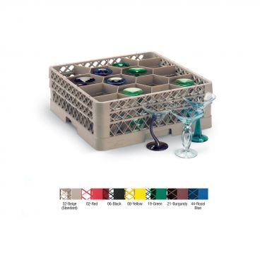 Vollrath TR18JJ Beige 12 Compartment Traex Full Size Compartment Rack With 2 Extenders