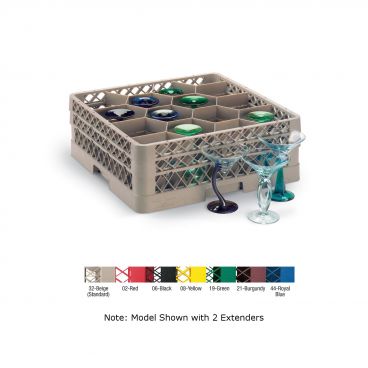 Vollrath TR18JJJJ Beige 12 Compartment Traex Full Size Compartment Rack With 4 Extenders