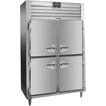 Traulsen ADH232WUT-HHS Spec-Line Dual Temp 2-Section 58" Wide 51.6 Cubic ft Half-Height Solid-Door Stainless Steel Exterior And Aluminum Interior Refrigerated/Heated Cabinet Reach-In Refrigerator, 115/208V 1/3 HP