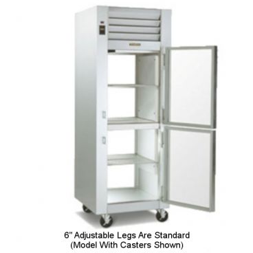 Traulsen AHT126WPUT-HHG Spec-Line 1-Section 29 7/8" Wide Shallow-Depth 20.4 Cubic ft Stainless Steel Exterior And Aluminum Interior Half-Height Hinged Glass-Door Pass-Thru Display Refrigerator With Smart Controls, 115V 1/3 HP