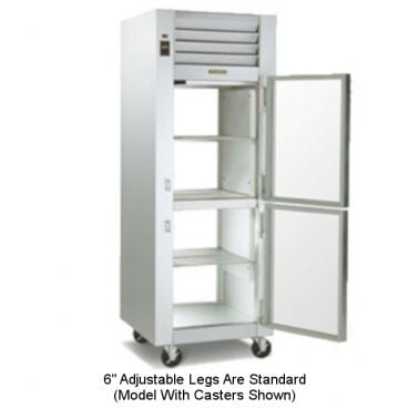 Traulsen AHT132NPUT-HHG Spec-Line 1-Section 26 3/8" Wide N-Width 20.4 Cubic ft Stainless Steel Exterior And Aluminum Interior Narrow Half-Height Hinged Glass-Door Pass-Thru Display Refrigerator With INTELA-TRAUL Controls, 115V 1/3 HP