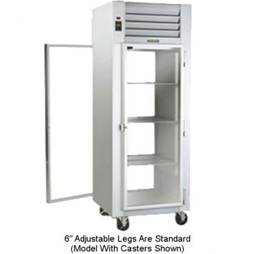 Traulsen AHT132WPUT-FHG Spec-Line 1-Section 29 7/8" Wide W-Width 25.2 Cubic ft Stainless Steel Exterior And Aluminum Interior Full-Height Hinged Glass-Door Pass-Thru Display Refrigerator With Smart Controls, 115V 1/3 HP