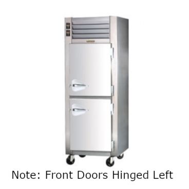 Traulsen G14305P 1 Section Pass-Through Half Door Hot Food Holding Cabinet with Left Hinged Front Doors / Right Hinged Back Doors