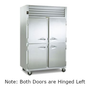 Traulsen G20003 2 Section Half Door Reach In Refrigerator - Left / Left Hinged Doors