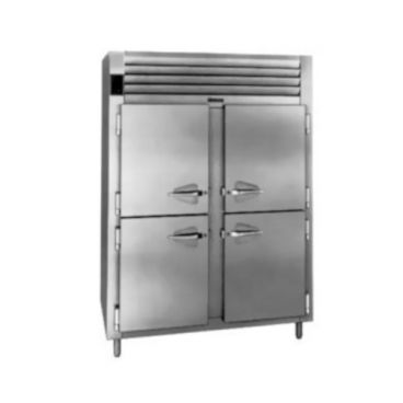 Traulsen G24304P 2 Section Pass-Through Half Door Hot Food Holding Cabinet with Left / Right Hinged Doors