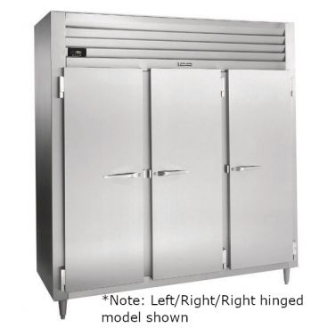 Traulsen G31313 77" G Series Three Section Solid Door Reach in Freezer with Left Hinged Doors (208-230/115) - 69.35 cu. ft.