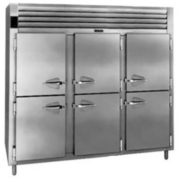 Traulsen RHT332WUT-HHS Spec-Line W-Width 3-Section 86 1/8" Wide 79.0 Cubic ft Half-Height Solid-Door Stainless Steel Exterior And Interior Reach-In Refrigerator, 115V 3/4 HP