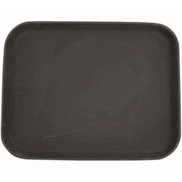 Winco TRH-1418 14" x 18" Easy-Hold Brown Rubber Lined Plastic Tray