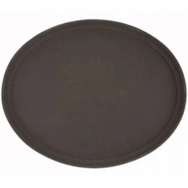 Winco TRH-2722 22" x 27" Easy-Hold Brown Rubber Lined Plastic Tray