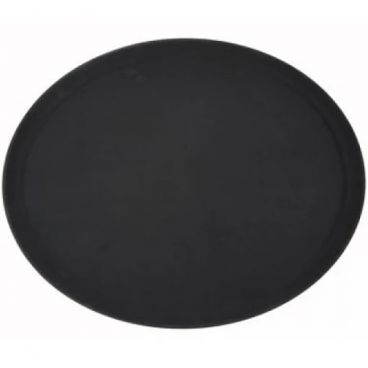 Winco TRH-2722K 22" x 27" Easy-Hold Black Rubber Lined Plastic Tray