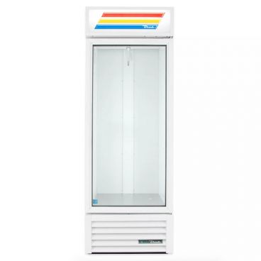 True GDM-19T-F-HC~TSL01 27" Glass Door Freezer Merchandiser w/ LED Lighting - White Exterior  
