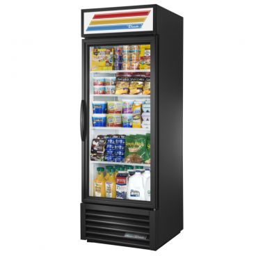 True GDM-23-HC~TSL01 27" Black Glass Door Refrigerated Merchandiser w/Right Hinge Swing Door - 115V