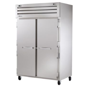 True STA2DT-2S Spec Series Reach-In Two Section Dual-Temp Solid Door Insulated Refrigerator / Freezer w/ Six Chrome Plated Wire Shelves