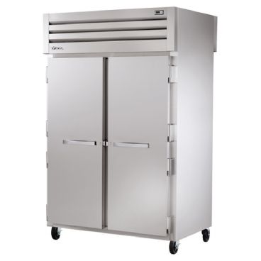 True STG2HPT-2S-2S Spec Series 2-Section 52 5/8" Wide Full-Height Solid Swing Door Insulated Pass-Thru Heated Holding Cabinet With Stainless Steel Door With Aluminum Sides And Interior, 208-240V 3000 Watts