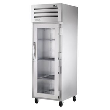 True STR1H-1G Spec Series 1-Section 27 1/2" Wide Full-Height Glass-Door Insulated Reach-In Heated Holding Cabinet With Stainless Steel Exterior And Interior, 208-230V 1500 Watts