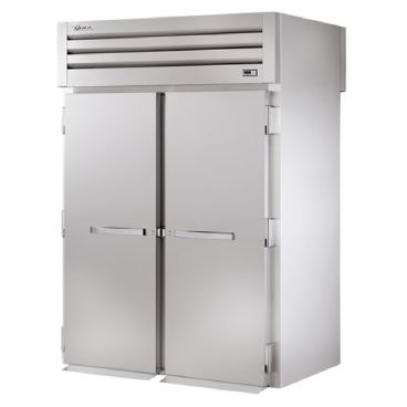 True STR2HRT-2S-2S Spec Series 2-Section 68" Wide Full-Height Solid Swing Door Insulated Roll-Thru Heated Holding Cabinet With Stainless Steel Exterior And Interior, 115/208-240V 4000 Watts