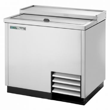 True T-36-GC-S-HC 36 3/4" Stainless Steel / Galvanized Steel Glass and Plate Froster with 3 Shelves and Hydrocarbon Refrigerant - 115V