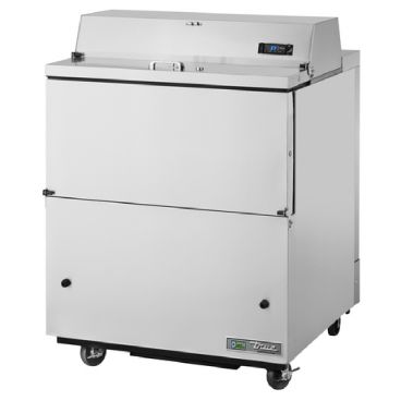 True TMC-34-S-HC 34" One Sided Milk Cooler with Stainless Steel Exterior and Aluminum Interior