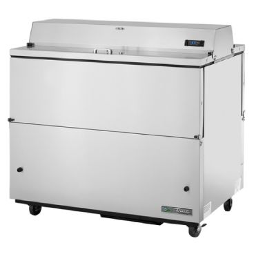 True TMC-49-S-DS-HC 49" Two Sided Milk Cooler with Stainless Steel Exterior and Aluminum Interior