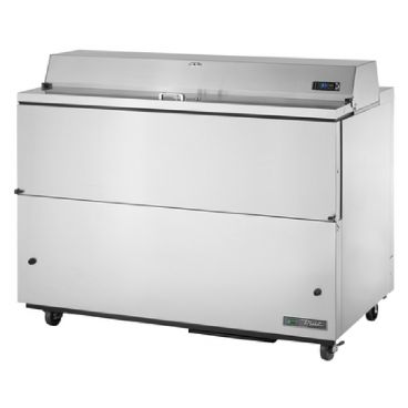 True TMC-58-S-SS-HC 58" One Sided Milk Cooler with Stainless Steel Interior and Exterior