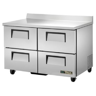 True TWT-48D-4-HC 48-3/8” Four Drawer Worktop Refrigerator With Hydrocarbon Refrigerant - 115V
