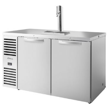 True TDR60-PTSZ1-L-S-SS-SS-1 Stainless Steel 60" Two Section Solid Door Pass-Thru Draft Refrigerator