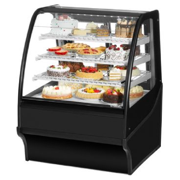 PEAKCOLD Refrigerated Glass Sided Bakery Cake Display Case Floor Standing 