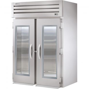 True STA2RRI-2G Spec Series 2-Section 68" Wide Glass Swing Door Insulated Roll-In Refrigerator With Stainless Steel Exterior And Aluminum Interior, 115V