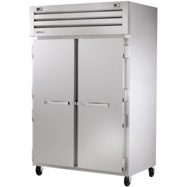 True STG2DT-2S Spec Series Reach-In Two Section Dual-Temp Solid Door Insulated Refrigerator / Freezer w/ Six PVC Coated Wire Shelves