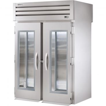 True STG2RRT-2G-2S Spec Series 2-Section 68" Wide Glass Front Door And Solid Rear Door Insulated Roll-Thru Refrigerator With Stainless Steel Door With Aluminum Sides And Interior, 115V