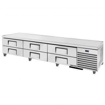 True TRCB-110-HC 110 Inch Six Drawer Refrigerated Chef Base With R290 Refrigerant 115 Volt