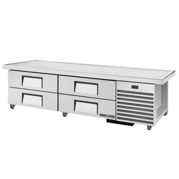 True TRCB-79-86-HC 86-1/4 Inch Four Drawer Refrigerated Chef Base With R290 Refrigerant 115 Volt