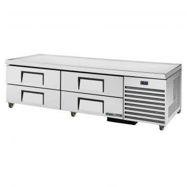 True TRCB-79 79-1/4 Inch Four Drawer Refrigerated Chef Base With R513 Refrigerant 115 Volt