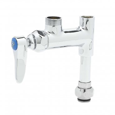 T&S Brass B-0155-LNEZ Easy-Install Add-On Faucet Without Nozzle For Pre-Rinse Unit With Lever Handle and Eterna Cartridge