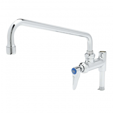 T&S Brass B-0156-VF22 Add-On Faucet For Pre-Rinse Unit With 12” Swing Nozzle, Lever Handle, And Vandal Resistant Aerator