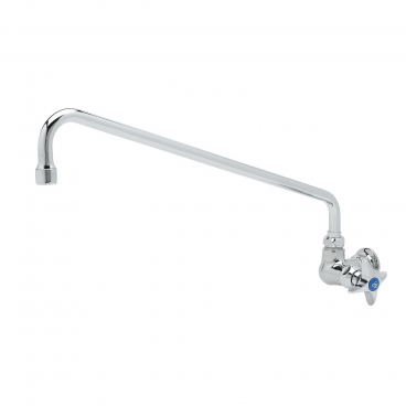 T&S Brass B-0210 Single Hole Wall Mounted Pantry Faucet With 18” Swing Nozzle And Cross Handle