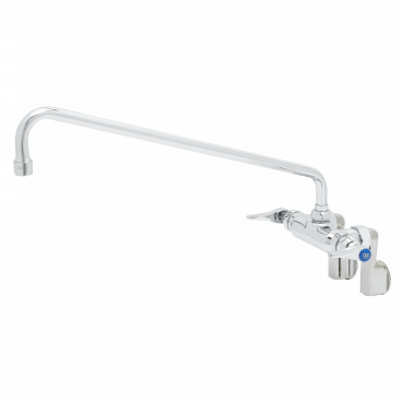T&S Brass B-0235 Adjustable Center Wall Mounted Double Pantry Faucet With 18” Swing Nozzle