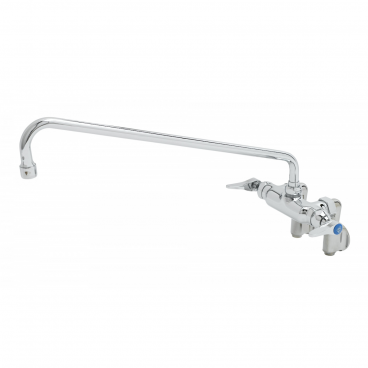 T&S Brass B-0240 Adjustable Center Wall Mounted Double Pantry Faucet With 18” Swing Nozzle