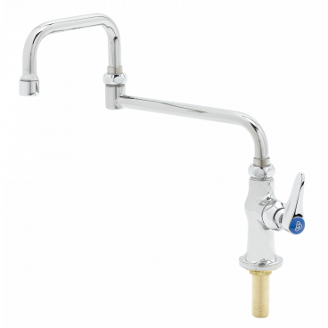 T&S Brass B-0256 Single Hole Deck Mounted Pantry Faucet With 15” Double-Jointed Swing Nozzle And Eterna Cartridge