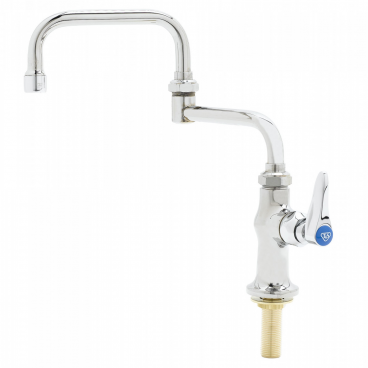 T&S Brass B-0257 Single Hole Deck Mounted Pantry Faucet With 12” Double-Jointed Swing Nozzle And Eterna Cartridge