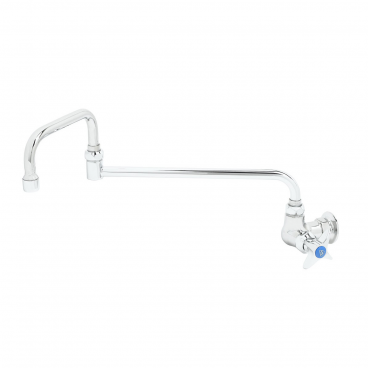 T&S Brass B-0260 Single Hole Wall Mounted Pantry Faucet With 18” Double Joint Swing Nozzle And Four-Arm Handle