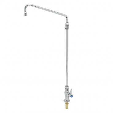 T&S Brass B-0276 Single Hole Deck Mounted Single Pantry Faucet With 12” Elevated Swing Nozzle And 18” Riser