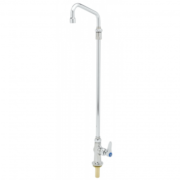 T&S Brass B-0277 Single Hole Deck Mounted Single Pantry Faucet With 6” Elevated Swing Nozzle And 18” Riser