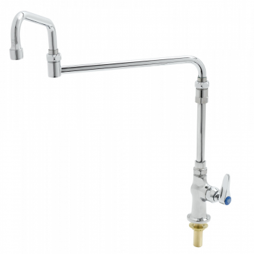 T&S Brass B-0319-02 Single Hole Deck Mounted Pantry Faucet With 18” Elevated Double-Jointed Swing Nozzle And 7-5/8” Extension