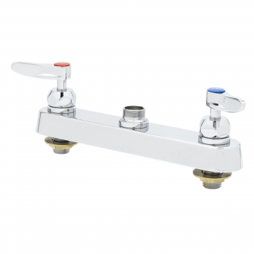 T&S Brass B-1120-CR-LNM Master Pack 8” Center Deck Mounted Workboard Faucet Without Nozzle And Cerama Cartridges