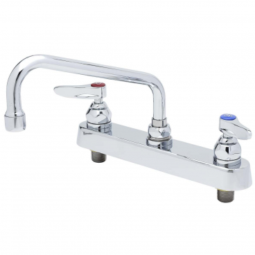 T&S Brass B-1121-M Master Pack 8” Center Deck Mounted Workboard Faucet With 8” Swing Nozzle And Eterna Cartridges