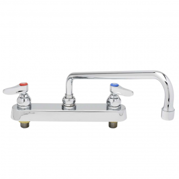 T&S Brass B-1123-M Master Pack 8” Center Deck Mounted Workboard Faucet With 12” Swing Nozzle And Eterna Cartridges